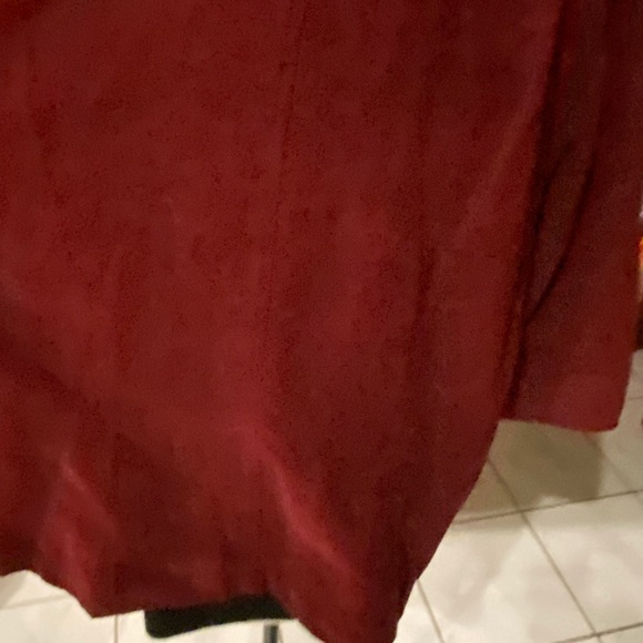 Faux suede jacket in wine color size 20W - Picture 5 of 8